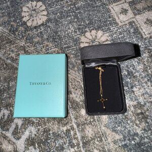 Tiffany Elsa Peretti Infinity Cross Pendant in 18K Gold